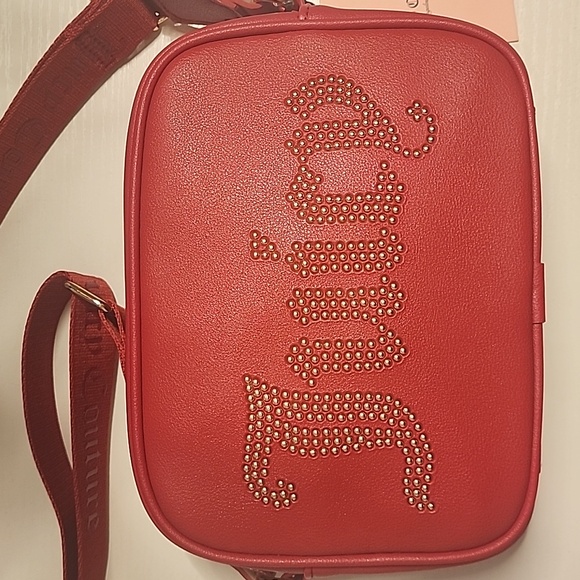 New! Juicy Couture “Juicy” Red Rhinestone Crossbody | Y2K Iconic Bag - Picture 9 of 12